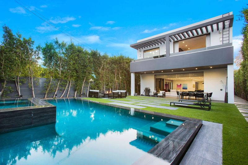 Gated Luxury Mansion with Zero-edge Pool, Fire Pit and Balconies