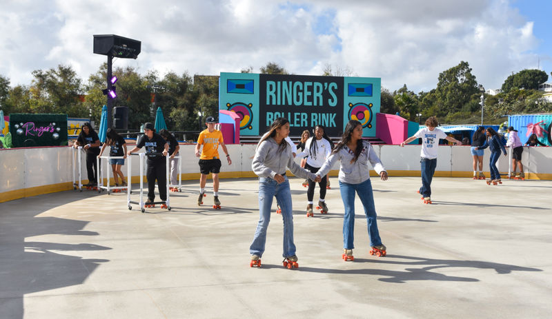 Colorful Outdoor Roller Rink for Private Events