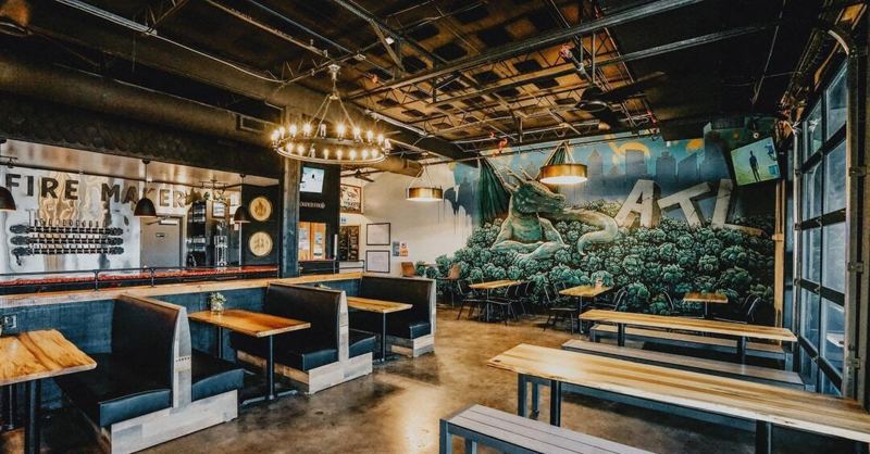 Taproom Event Setting for Company Socials, Parties and Receptions in Atlanta, GA