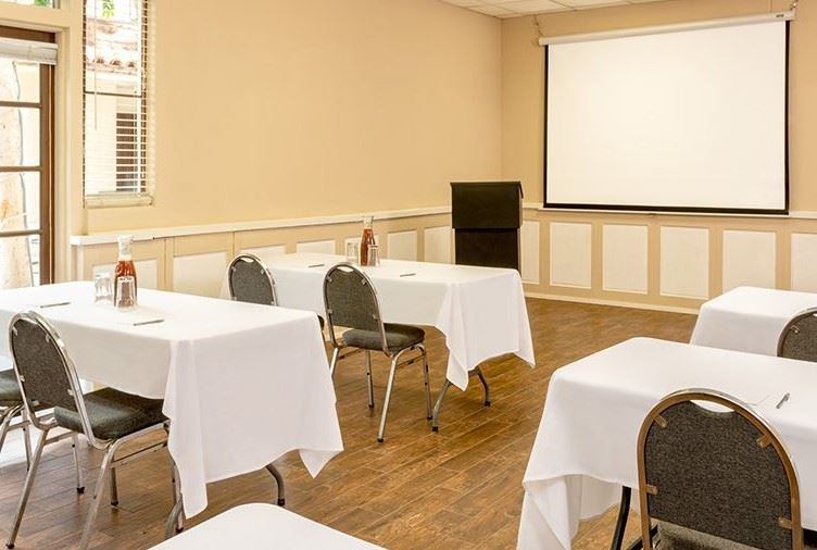 Historic Spanish-Style Hotel with Fireplace and Flexible Event Rooms
