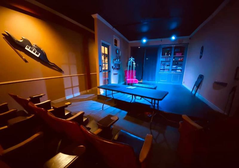 Intimate Vintage Theater with Stage, Projection, Sound and Piano