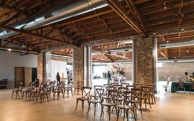 Industrial-Chic Evanston Venue With Skylights for Weddings and Events