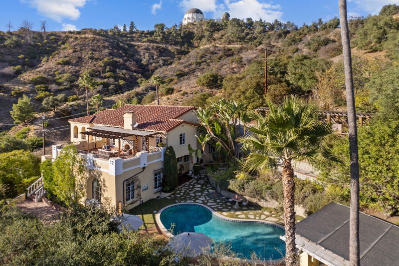 Mediterranean Hillside Mansion with Pool, Gazebo and Canyon Views