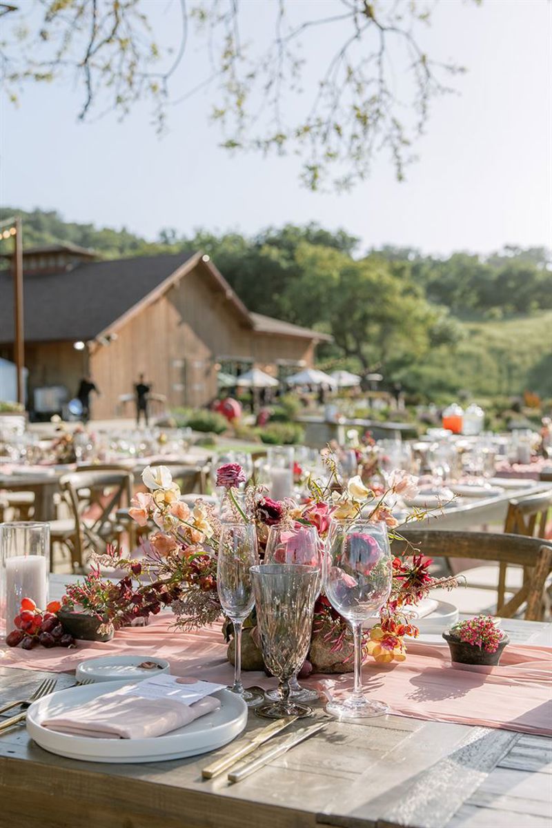 Los Olivos Winery with Vineyard Lawn and Mountain Views