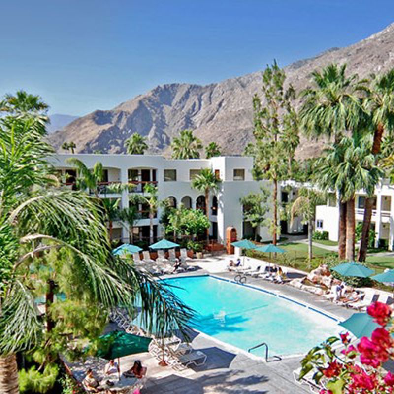 Downtown Palm Springs Resort with Meeting Room and Pool Setting