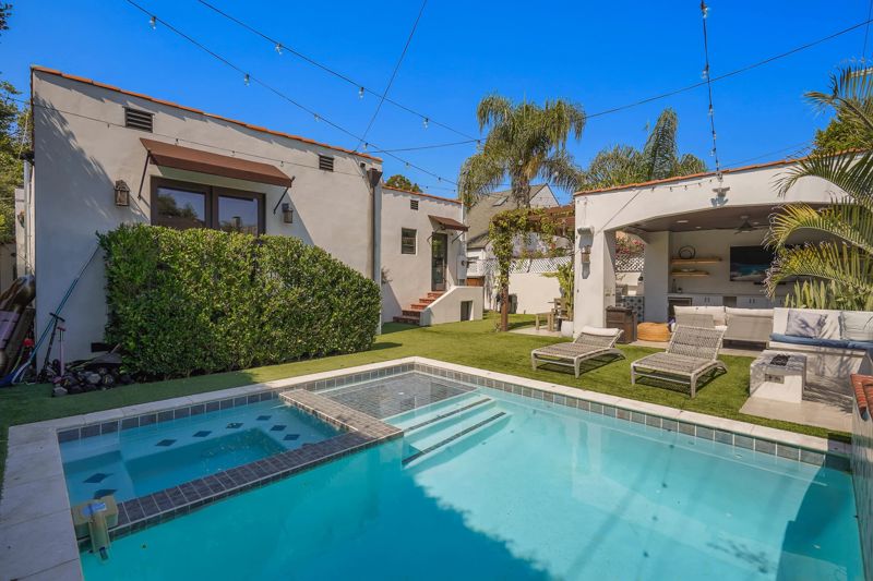 Spanish Beverly Grove Mansion with Courtyard, Pool and Spa