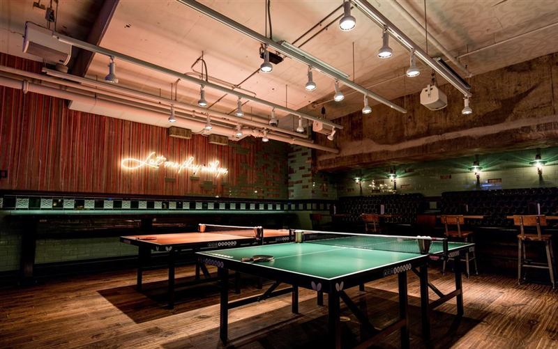 Downtown Ping Pong Venue With Bar, Games and Group Dining