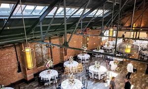 DUMBO Factory Venue With Brick Walls, Skylight and Timber Doors