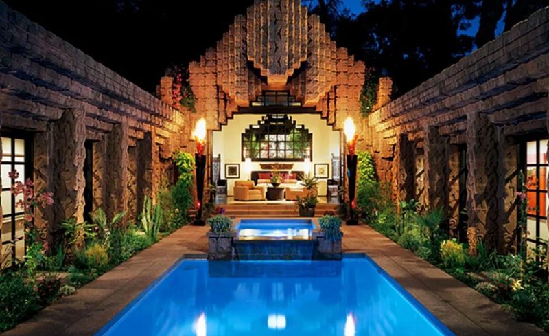 Los Feliz Architectural Estate with Courtyard And, City Views