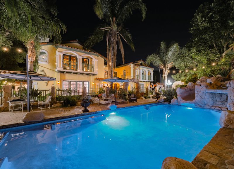 Spanish Resort Estate with Pool Grotto, Terraces, and Event Bar