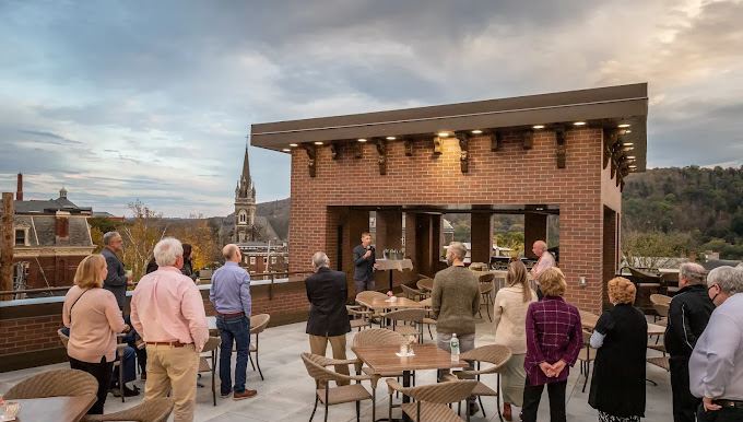 Modern Meeting Center With Rooftop Deck and Panoramic Views